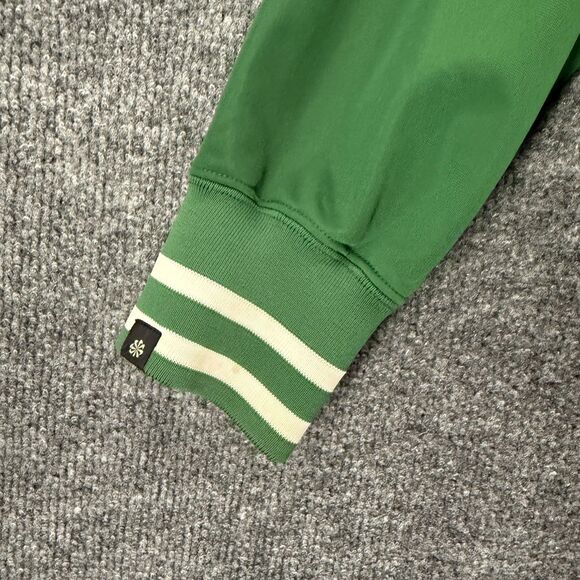 Nike Track Jacket Mens L Green Full Zip White Striped Athleisure 90s Retro Run - Picture 3 of 8